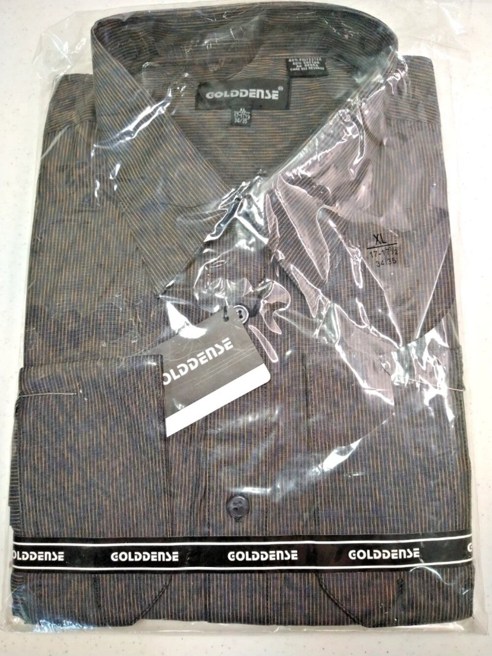 Mens Dress Shirt Golddense New Brown/ XL | Open To Offer